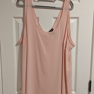 Peach/Light Pink Torrid V-Back Chiffon Tank Top